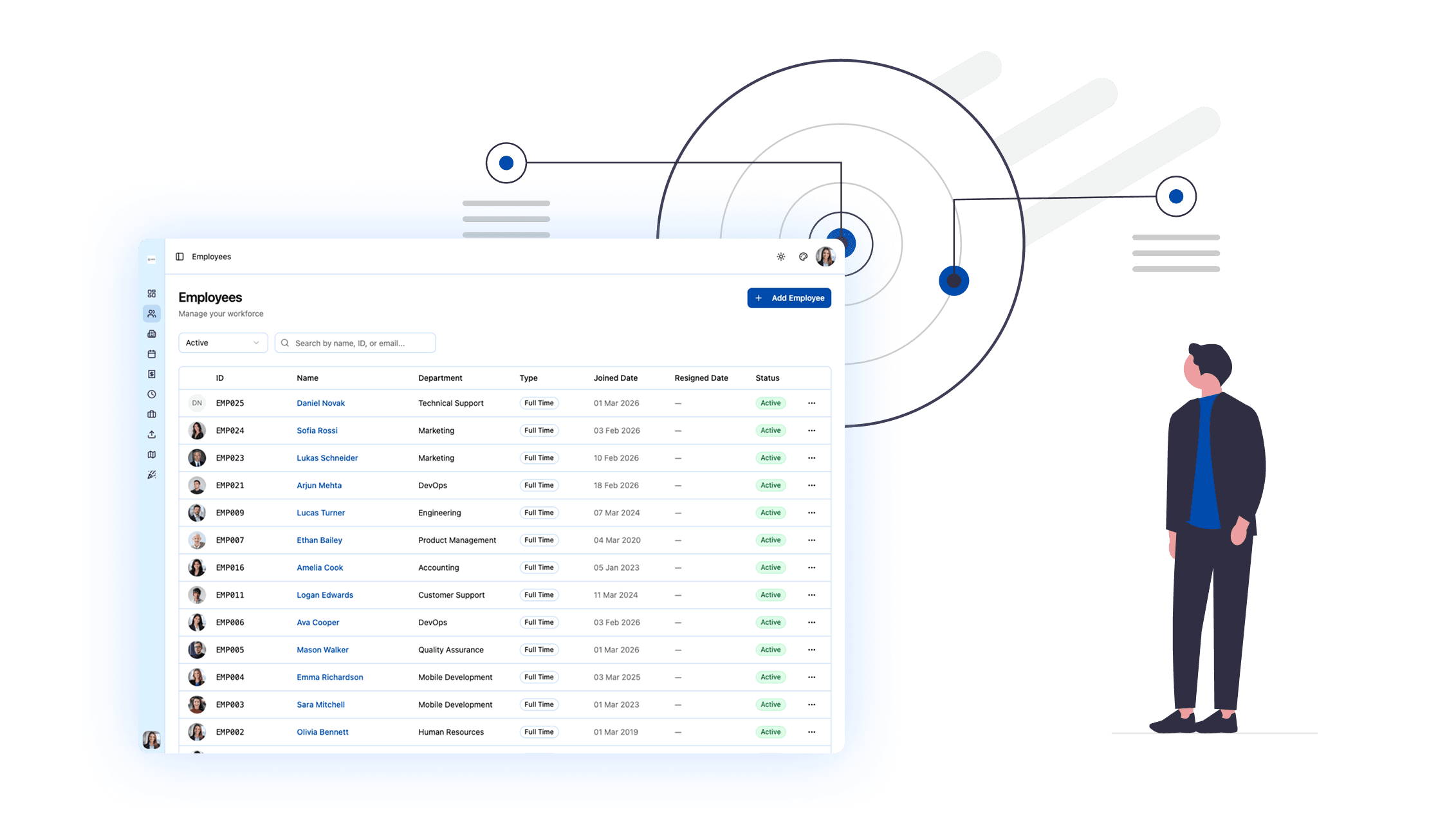 Maintain updated employee records in a centralized system